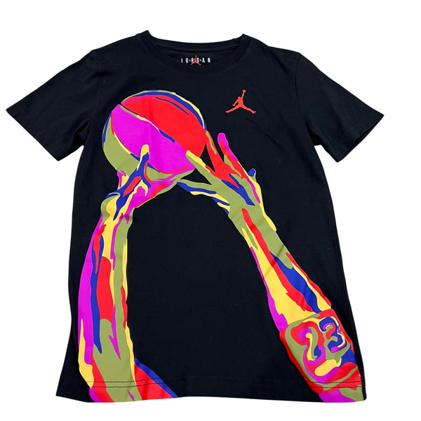 Jordan Black Basketball Graphic Tee Youth Medium