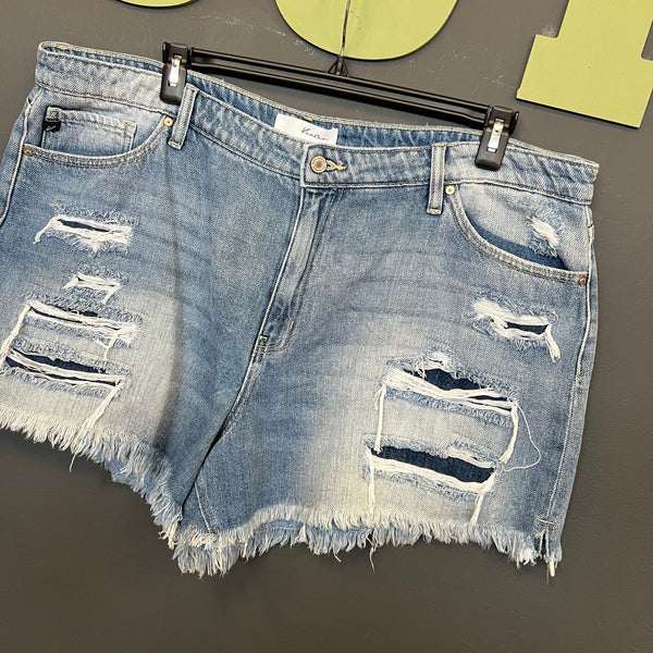 KanCan Women's Plus Size Denim Cutoff Shorts Size 22W