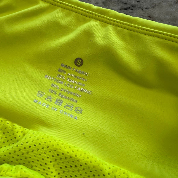 Women's Neon Yellow Athletic Shorts Size Small