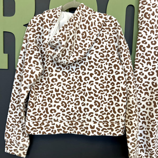 BCG Girls Leopard Two Piece Cotton Set Size Youth Medium