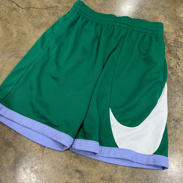 Nike Boys Green + Blue Dri Fit Athletic Shorts Youth Large