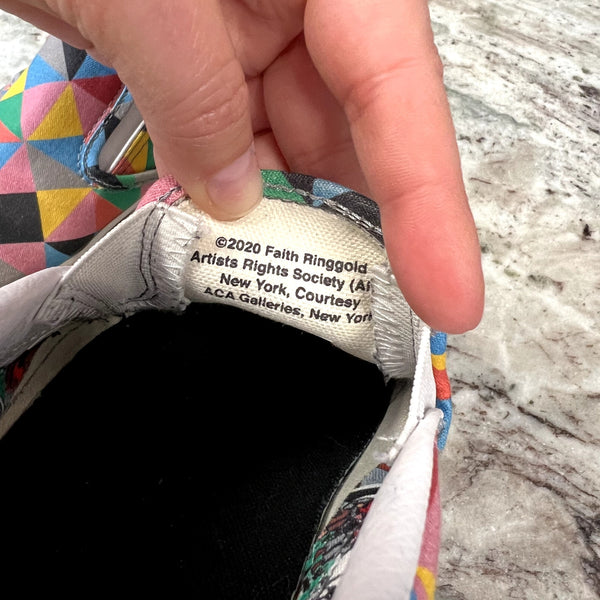 Vans Classic Slip On Sneakers Moma Fiath Ringgold Edition Women's Size 9.5