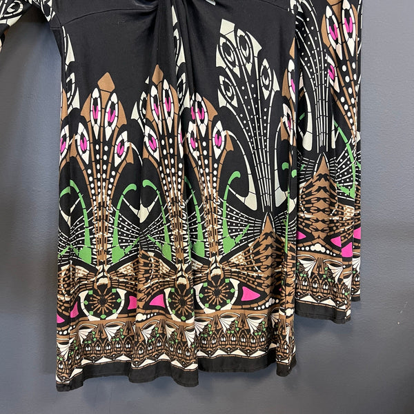 Holly Morgan Boho Long Sleeve Silk Dress Size 4