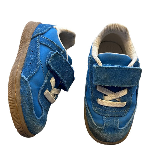 Zara Blue Suede Velcro Sneakers Size 12-18 Mo