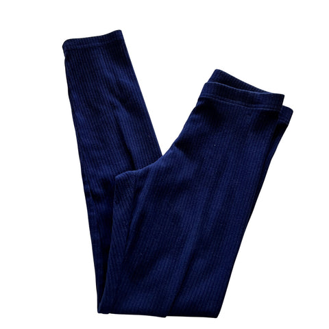 Old Navy Girls Built In Tough Navy Blue Ribbed Leggings Size 8