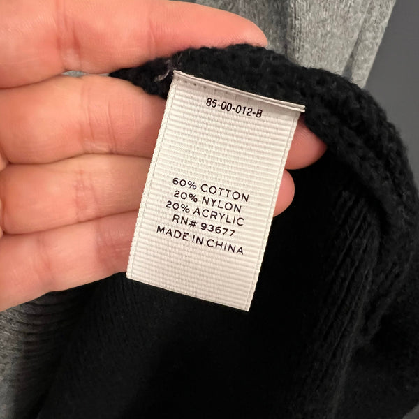 Stylus Gray + Black Asymmetrical Turtleneck Sweater Size XL