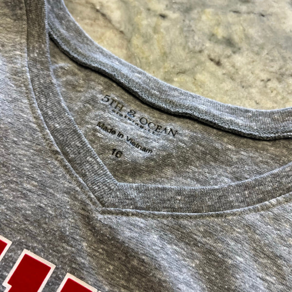 Arkansas Razorbacks Football V-Neck Short Sleeve Graphic Tee Size Youth 16