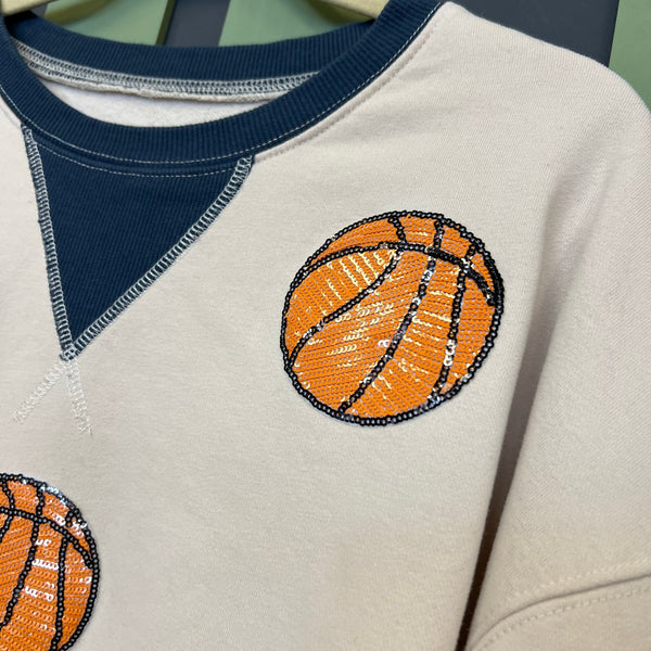 Women's Sequin Basketball Pullover Medium