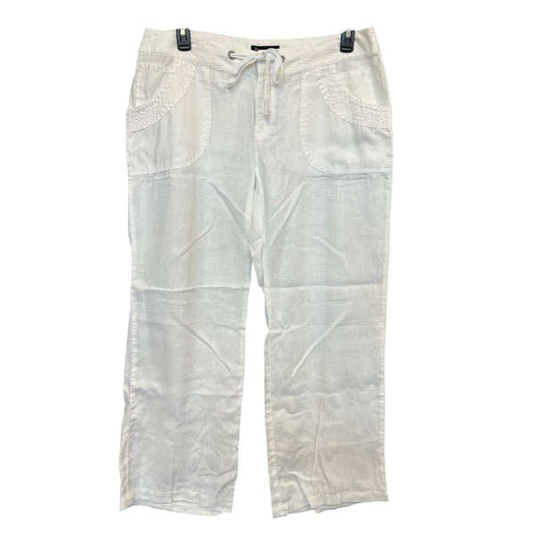 International Concepts Women's White Linen Pants Size 14