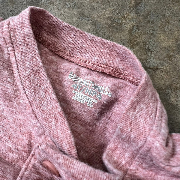 Garanimals Heather Red Boys Henley Top Size 4T