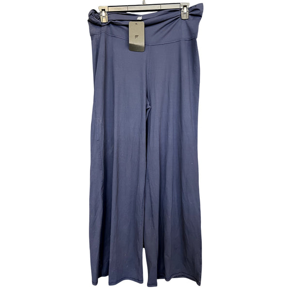 NWT Fabletics Navy High Waist Wide Leg Foldover Pant Size XL Tall