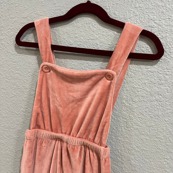 NWT Bailey's Blossoms Velour Pink Flare Leg Overalls Size 4T