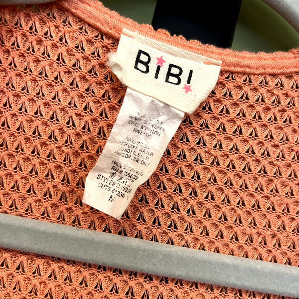 Bibi Peach Lace Cardigan Size Medium