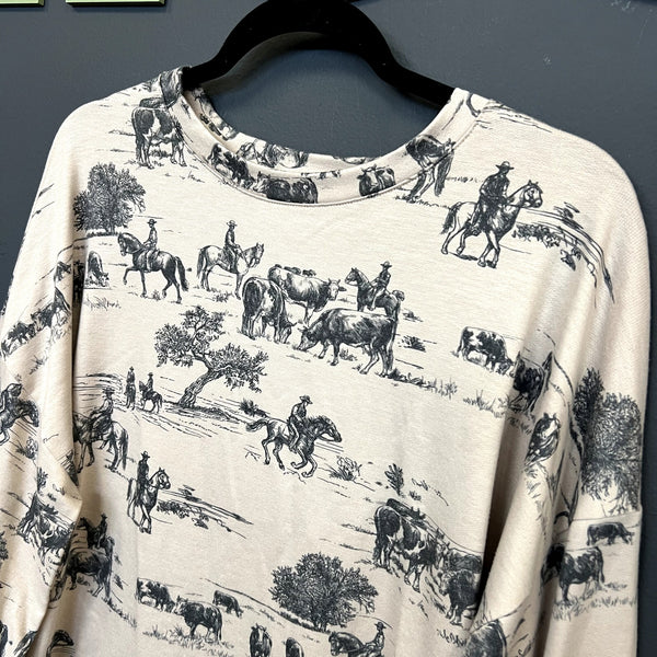 Wild Junkie Western Sweatshirt Size Medium