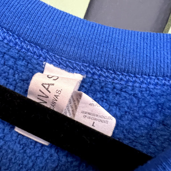 Peak Fitness Blue Bella Canvas Sponge Sweatshirt Size Large