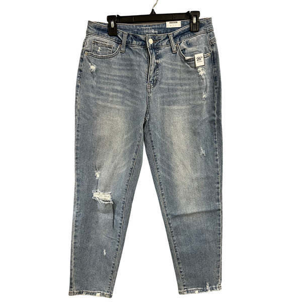 NWT Time and Tru Mid Rise Slim Boyfriend Fit Crop Jeans Size 10