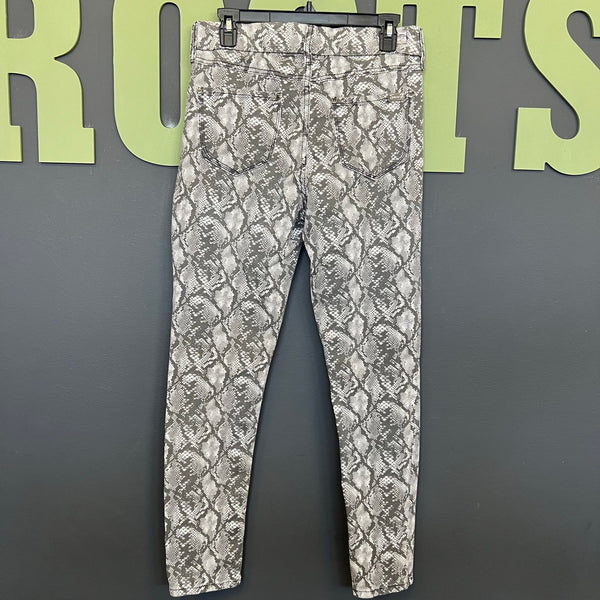 Seven 7 Gray Snake Print Women's Skinny Jeans Size 10