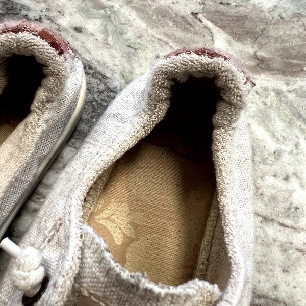 Roxy Taupe Canvas Slip On Shoes Size 9
