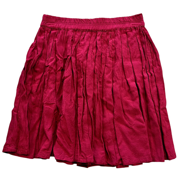 Women's Red Pleated Mini Skirt Size Small