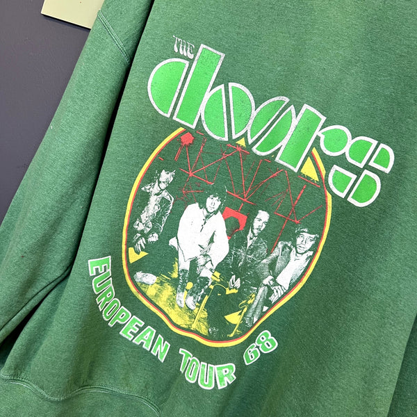 The Doors Distressed Green Band Sweatshirt Size Large