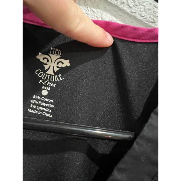 Med Couture EZ Flex Black Scrub Set  Size Small/Med