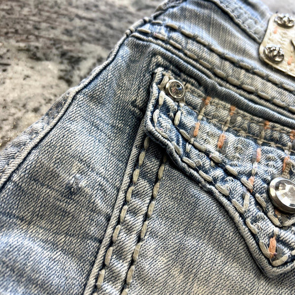 Miss Me Light Wash Denim Cutoff Shorts Size 30