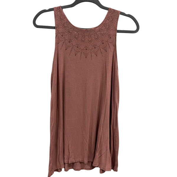 RVCA Mauve Flowy Bohemian Tank Top Medium