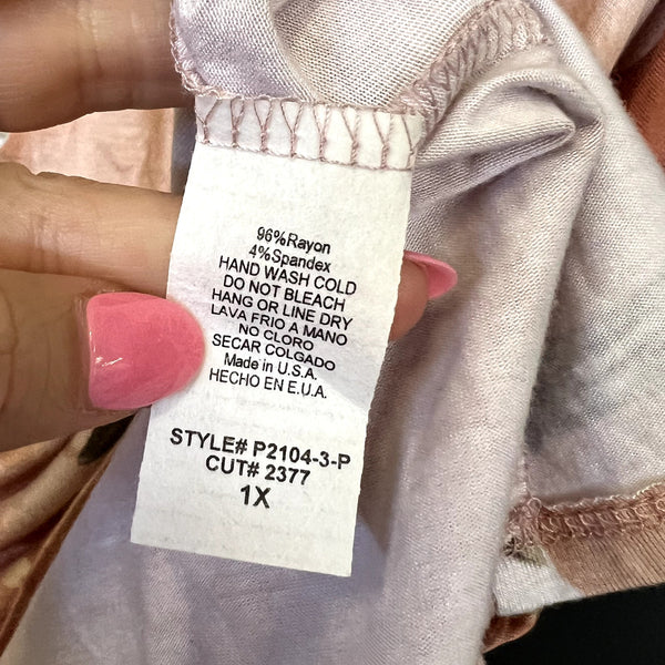 Jodifl Peach Bull Skull Blouse Size 1XL