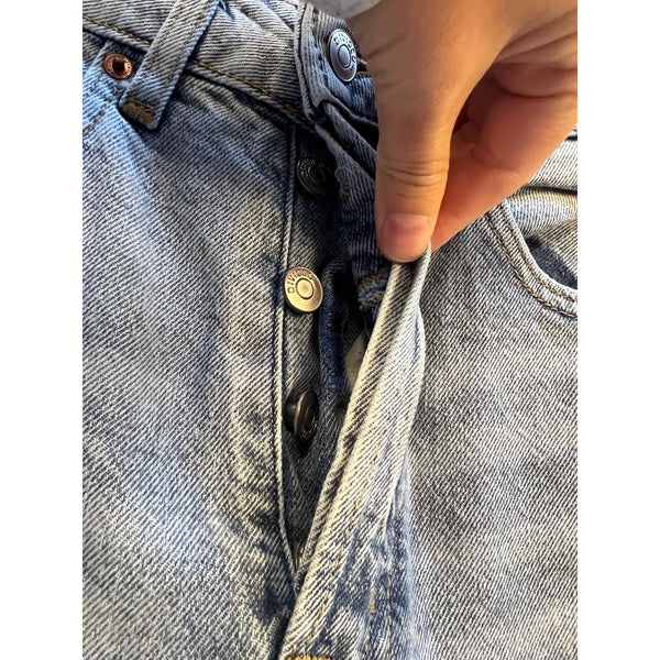 H&M Divided High Rise Light Wash Raw Hem Jeans Size 4