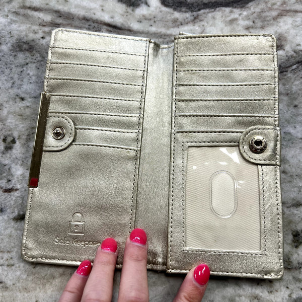Silver Quilted Card Holder Wallet