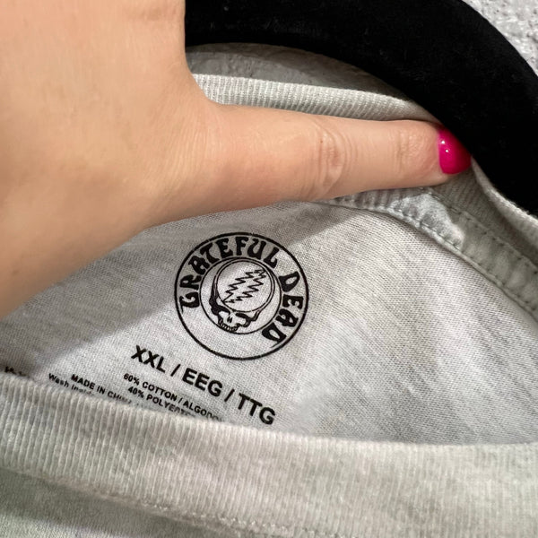 Grateful Dead Green Tie-Dye Cropped Graphic Tee Size 2XL