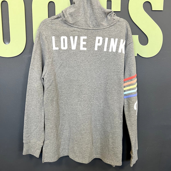 Victoria's Secret PINK Full Zip Gray Jacket Large