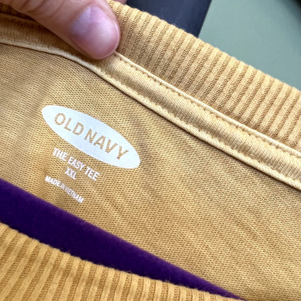 Old Navy Easy Tee Mustard Basic Top Size XXL