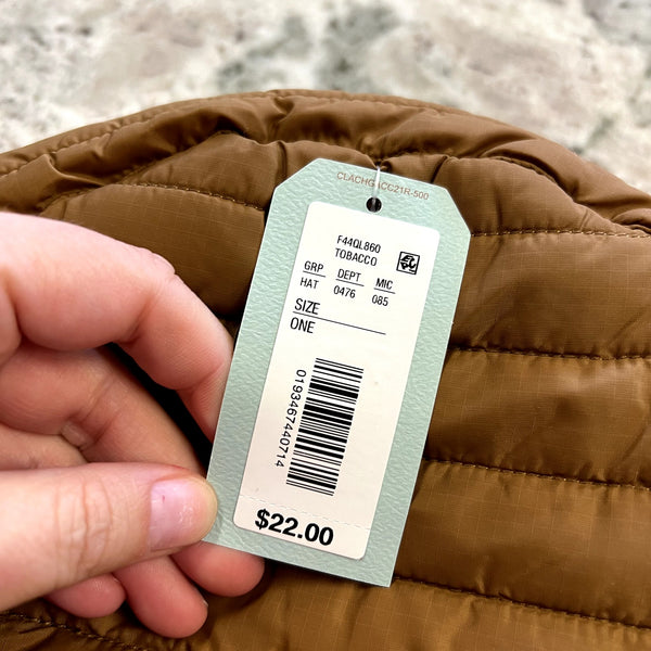 NWT Class Club Brown Quilted Nylon Trapper Hat