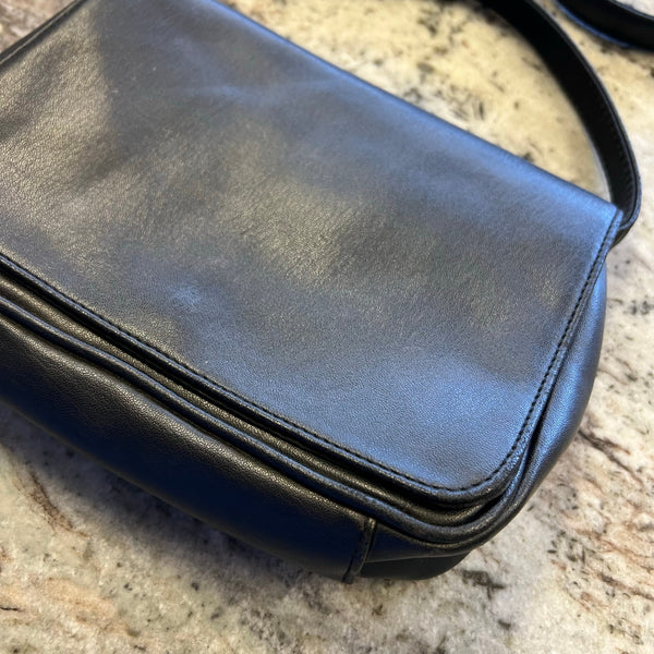 Liz Claiborne Faux Leather Black Crossbody