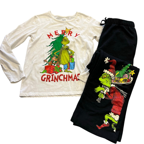Merry Grinchmas Girls Two Piece Lounge Set Size Youth Large