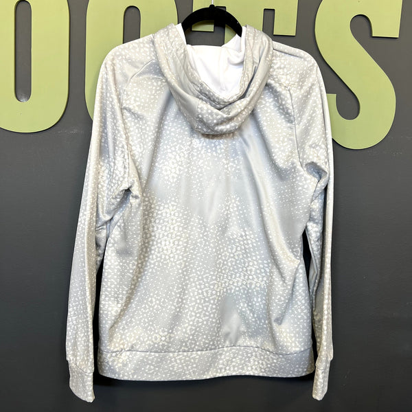 Under Armour Men's Loose Fit High Neck White Marbled Hoodie Medium