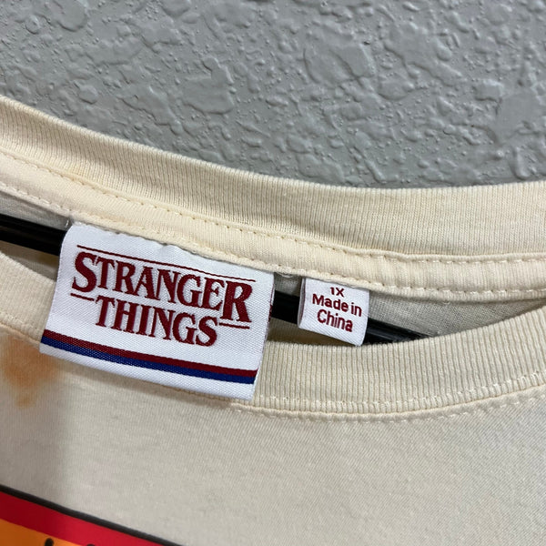 Stranger Things Orange Tie Dye Graphic Tee Size 1XL