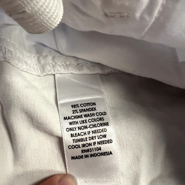 Girls White Scalloped Shorts Size 8