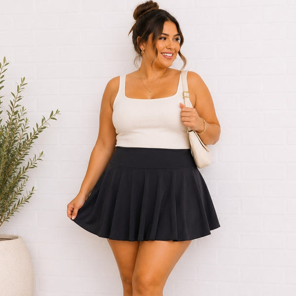 Women's Black Athletic Skort Size 3XL