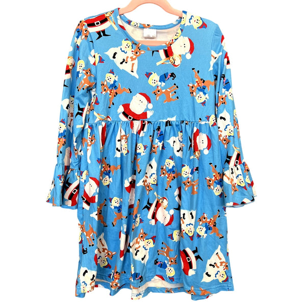 Girls Ruffle Christmas Dress Size 7/8