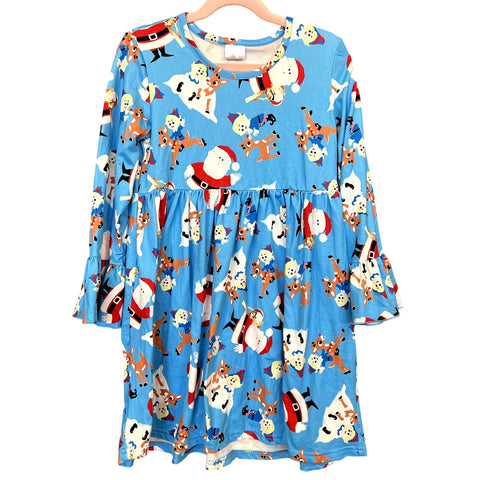 Girls Ruffle Christmas Dress Size 7/8