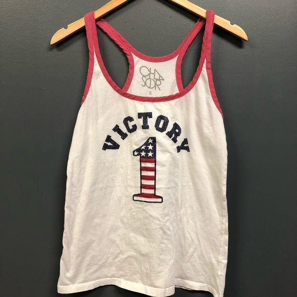 Chaser American Flag Victory Tank Top Small