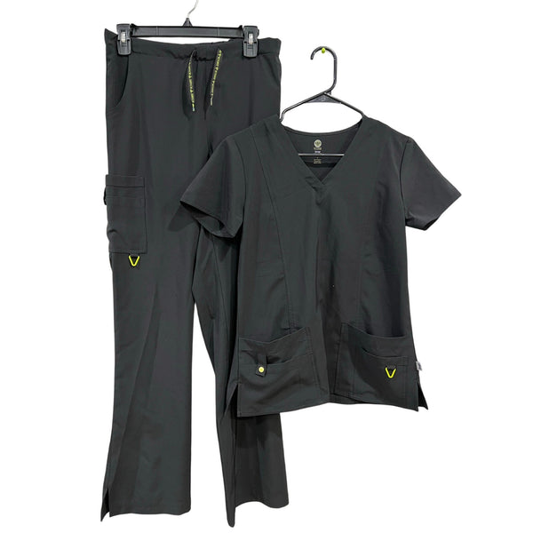 Activate by Med Couture Energy Black Scrub Set Size Small
