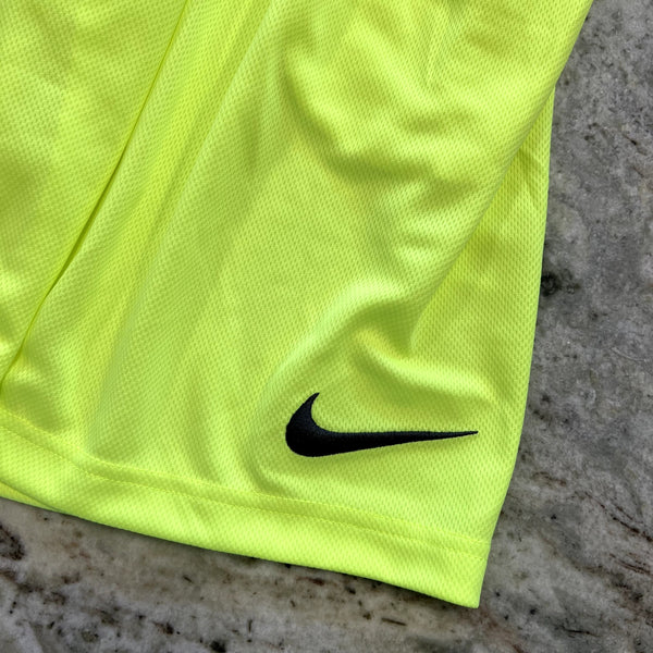 NWT Nike 3 Brand Neon Yellow Athletic Shorts Size Youth Medium