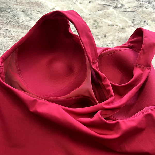Nike Dri-Fit Maroon Fitted Tank Size Large