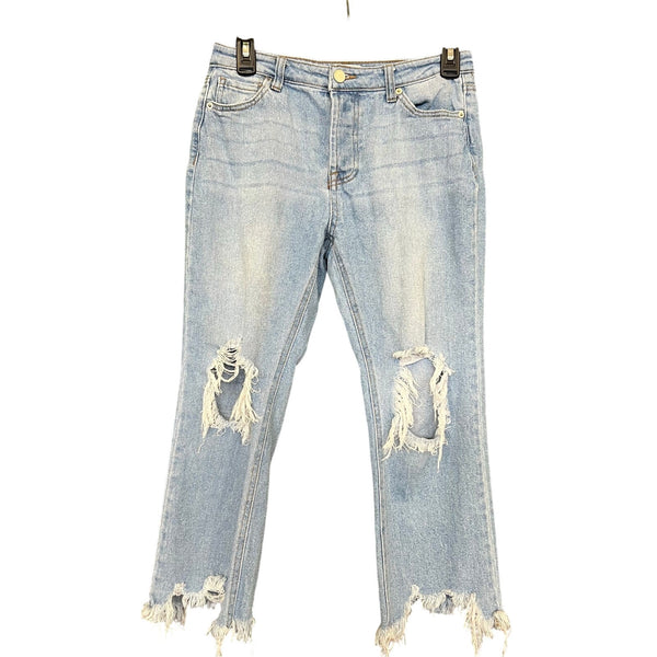 Chelsea & Violet Straight Leg Cropped Distressed Jeans Size Youth 12