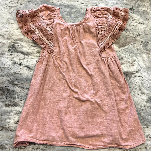 Old Navy Girls Mauve Linen Mini Dress Size M (8)
