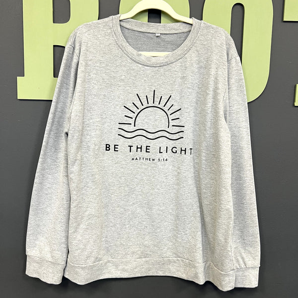 Be the Light Christian Graphic Sweatshirt Plus Size 2XL