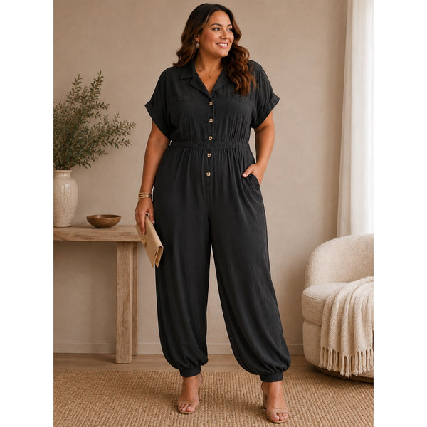 Wild Fable Black Jogger Jumpsuit Size XL